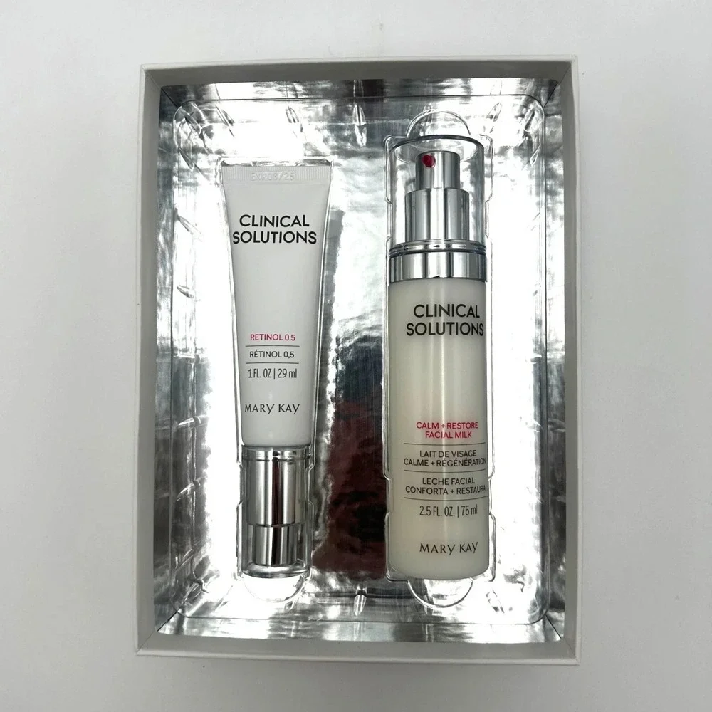 Mary Kay Clinical Solutions Set Retinol 0.5 & Calm Restore Facial Milk NIB